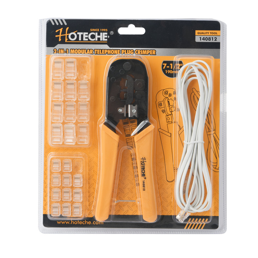 140812 - HOTECHE PINZA CRIMPEADORA MODULAR P/ TELEFONIA 2 EN 1