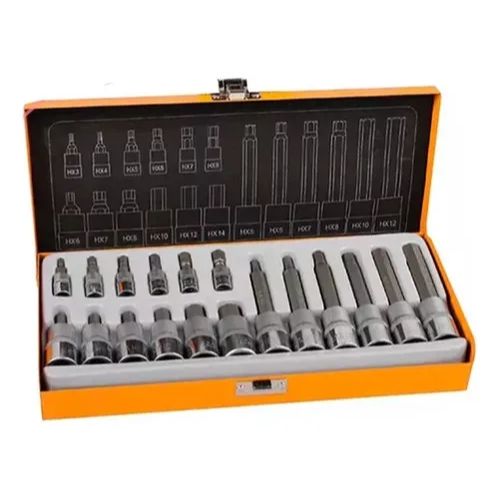 203202 - HOTECHE JUEGO DE 18 DADOS TORX DE 1/4" Y 1/2"
