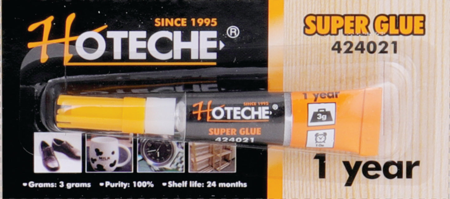 424021- HOTECHE SUPER PEGAMENTO CYANOCRILATO 100% x 12 Unid.