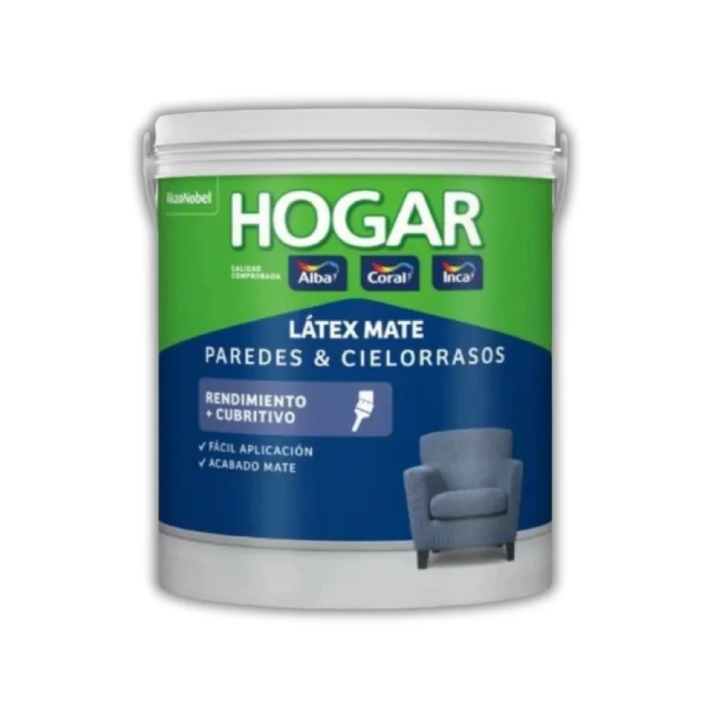 5188228-HOGAR LATEX INT & CIELORRASOS BLANCO - BLANCO - 04 L