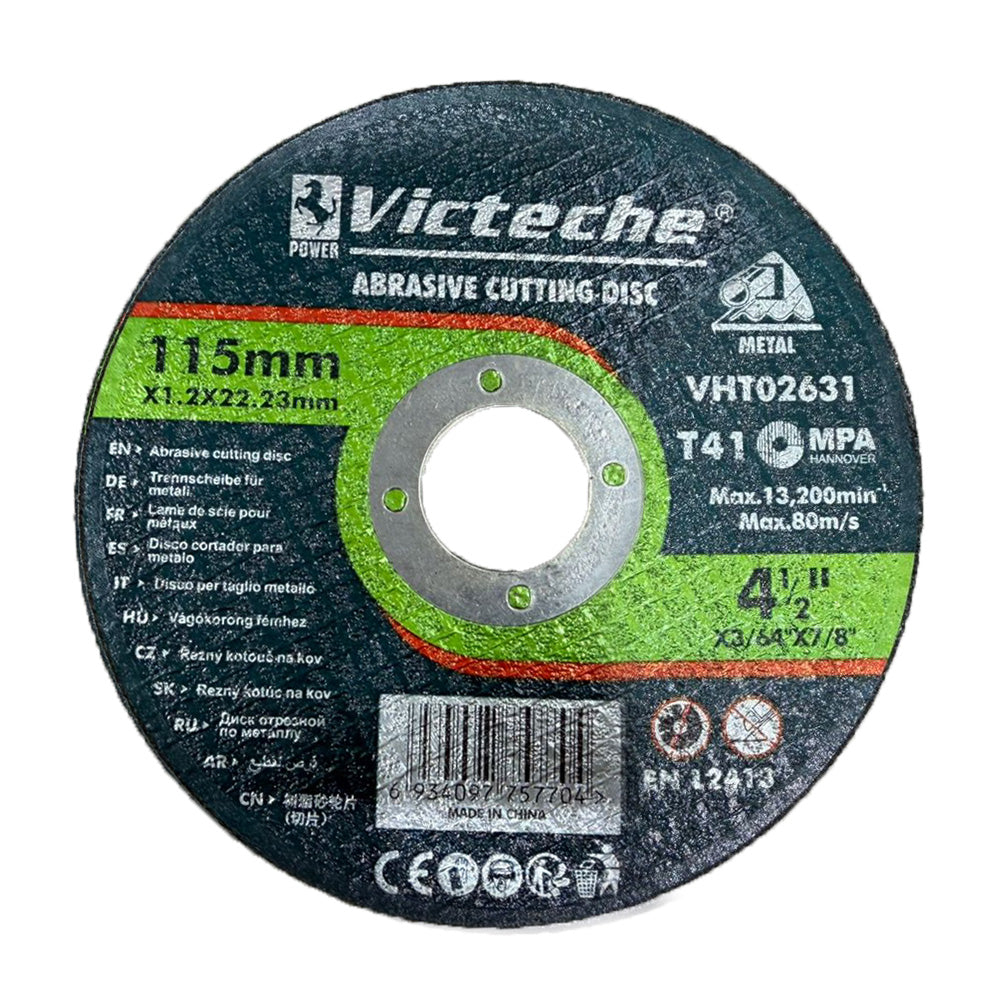 VHT02631-VICTECHE DISCO ABRASIVO DE CORTE 115 X 1 MM
