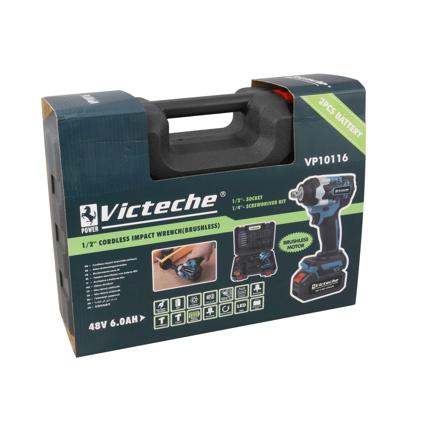 VP 10116 - VICTECHE LLAVE DE IMPACTO 1/2 " INALÁMBRICA DE LITIO BRUSHLESS 48 V