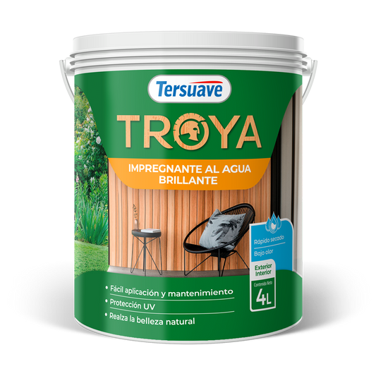 1547-TERSUAVE TROYA IMPREG. ACUOSO BRILL. CAOBA 4lt 