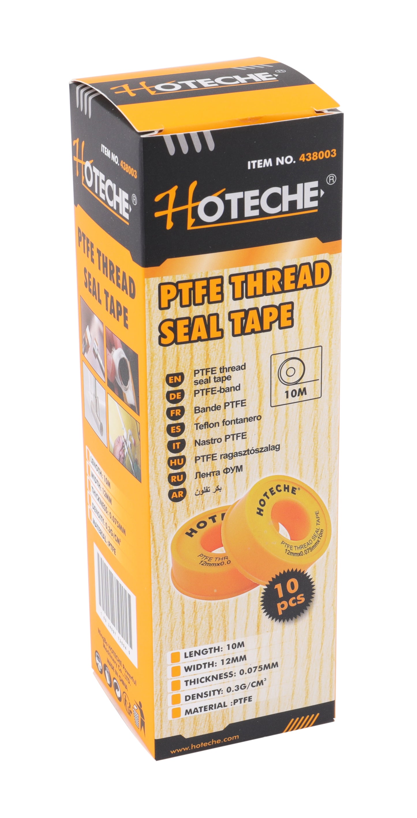 438003- HOTECHE CINTA TEFLÓN 12mm x 10m X 0,075 mm
