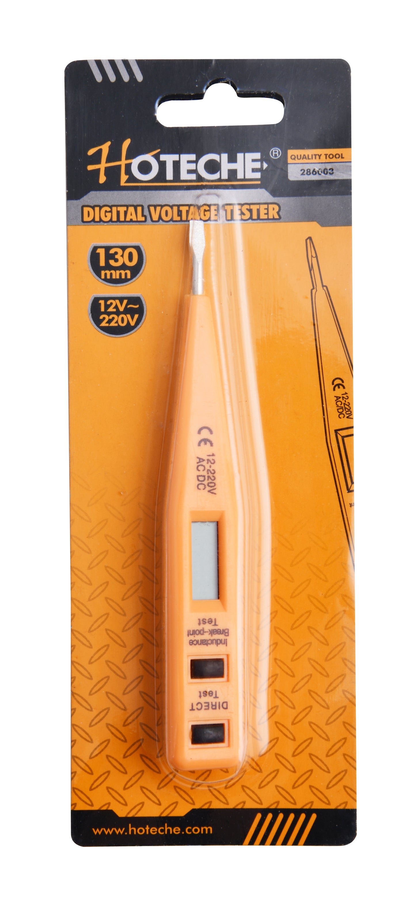 286003- HOTECHE TESTER DIGITAL 12-220V AC DC . 3x 130 mm