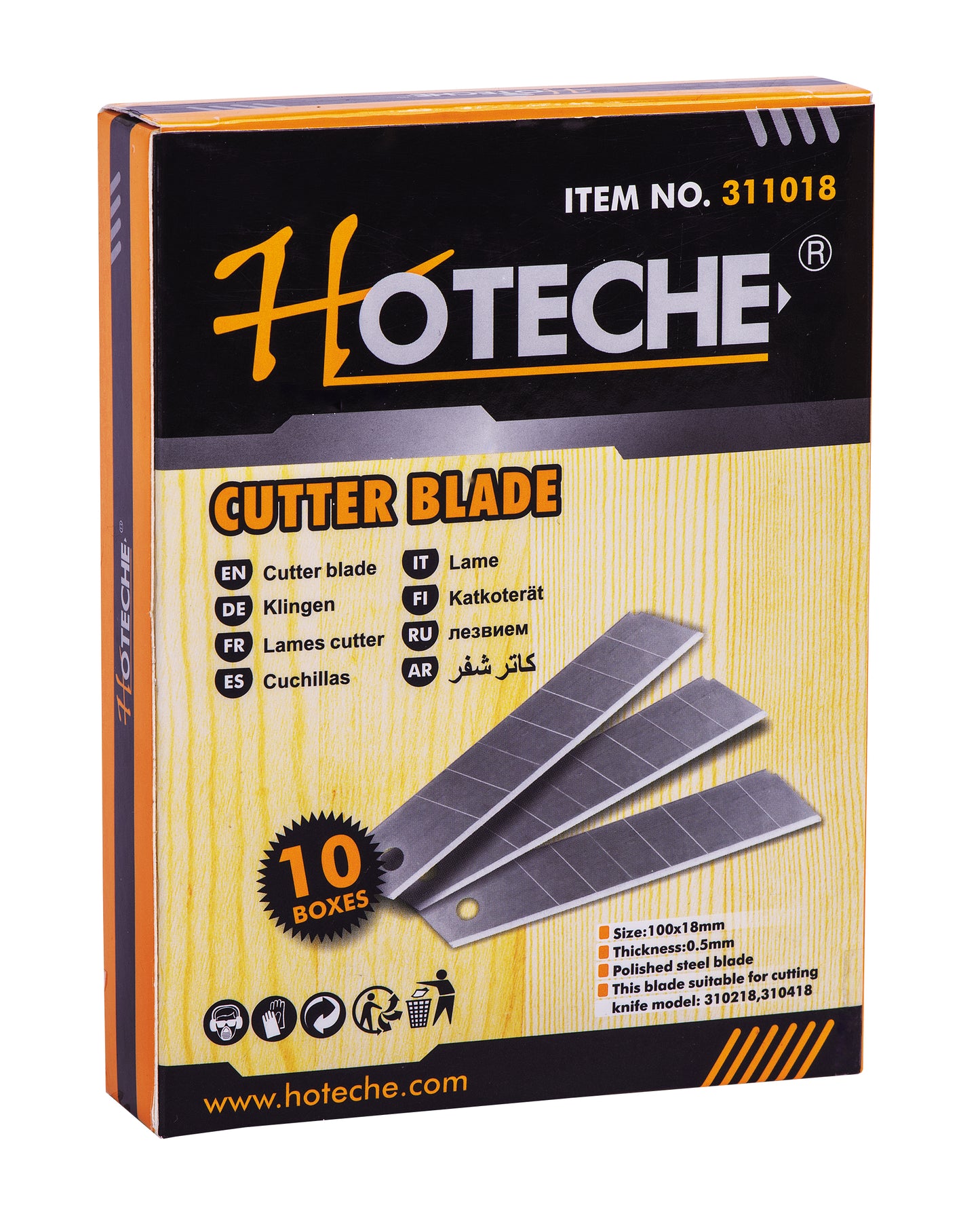 311018- HOTECHE REPUESTO DE CUTTER 18mmX10piezas