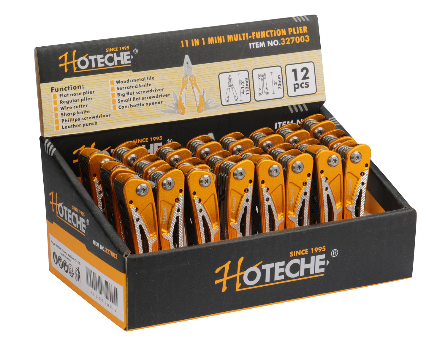 327003- HOTECHE PINZA MULTIFUNCIÓN PLEGABLE 11 POSICIONES