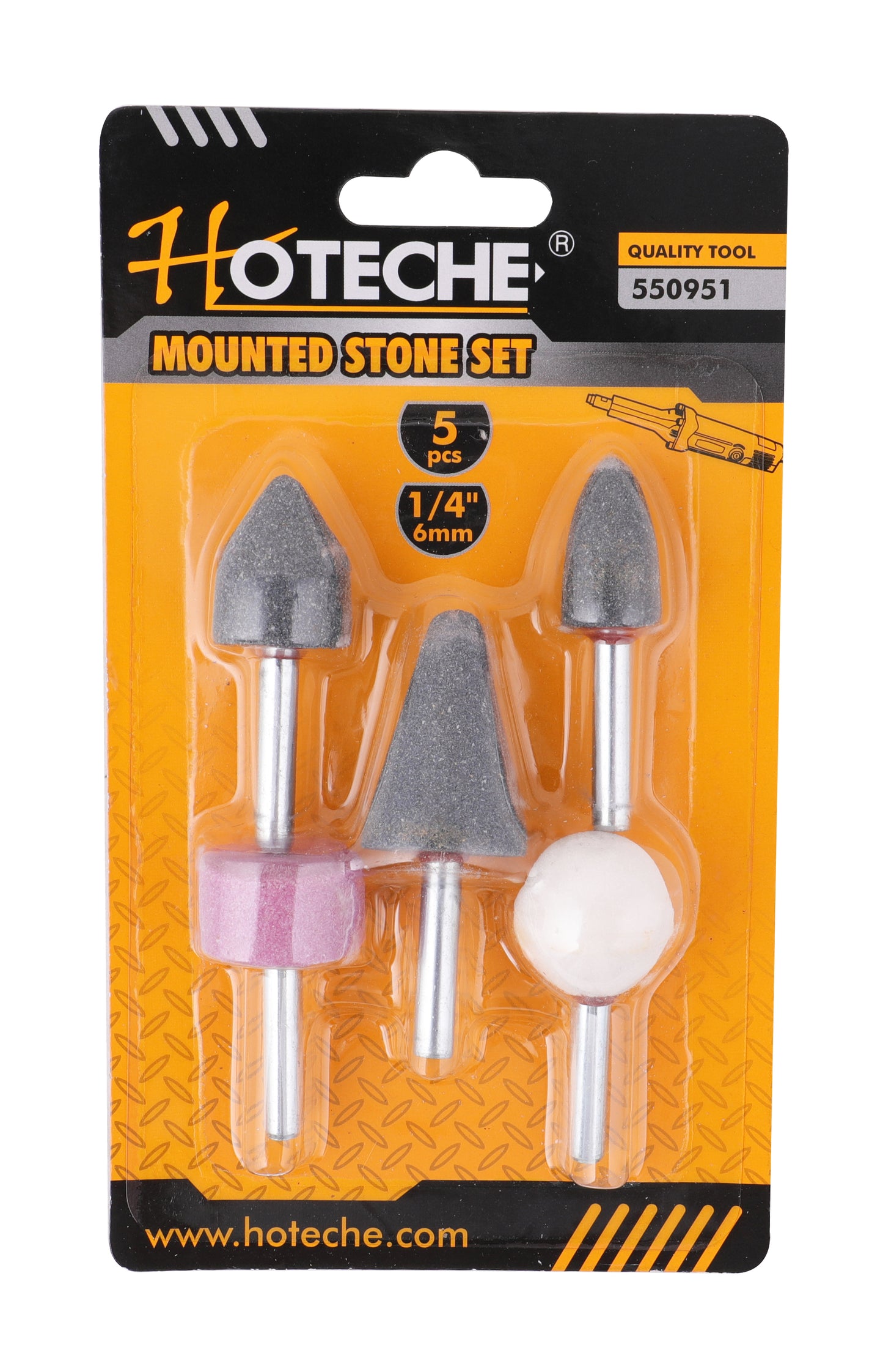 550951- HOTECHE PIEDRAS MONTADAS X 5 PIEZAS VASTAGO DE 6 MM