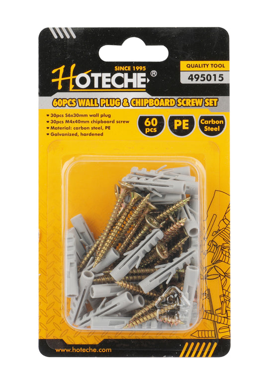 495015- HOTECHE JUEGO DE 30 TARUGOS S6 Y 30 TORNILLOS 4X140mm