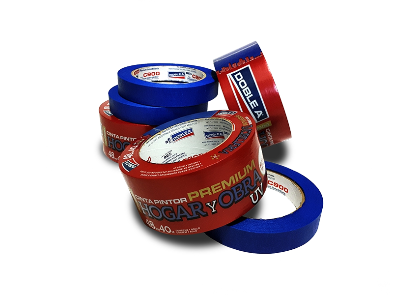 DOBLE A CINTA DE ENMASCARAR OBRA AZUL UV 900 48mm x 40mm