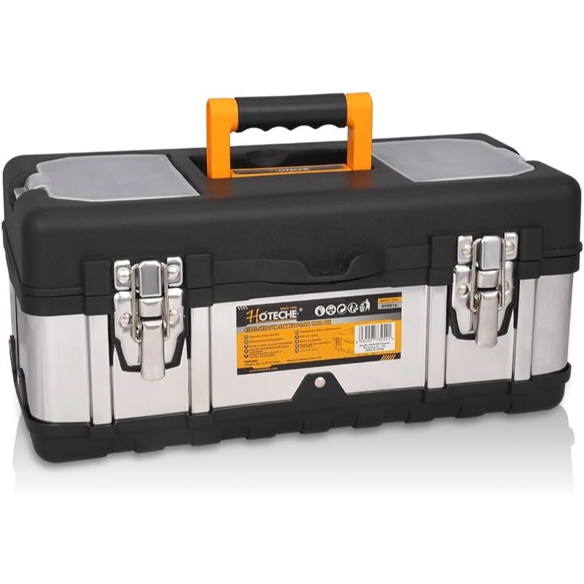 490016 - HOTECHE CAJA DE HERRAMIENTAS DE ACERO INOXIDABLE 41x21.5x18.5cm