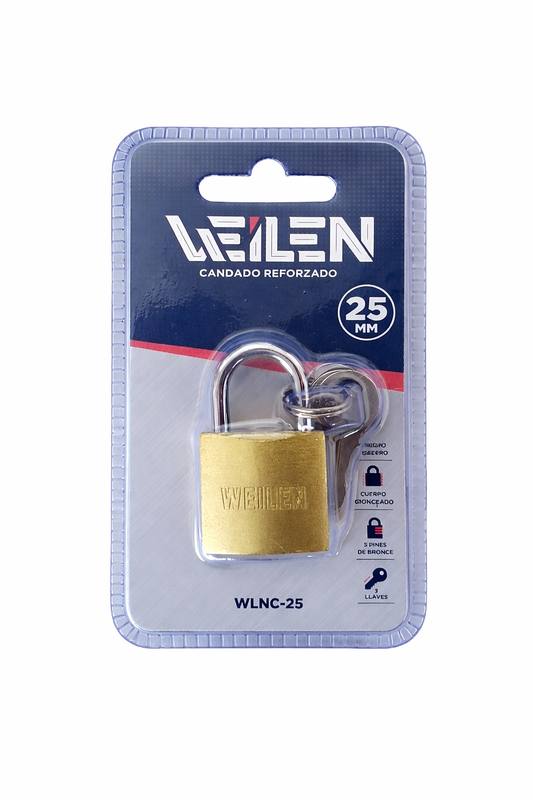 WLNC-25- WEILEN CANDADO REFORZADO 25MM BLISTER