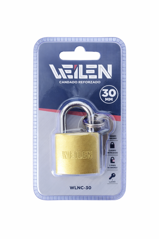 WLNC-30- WEILEN CANDADO REFORZADO 30MM BLISTER