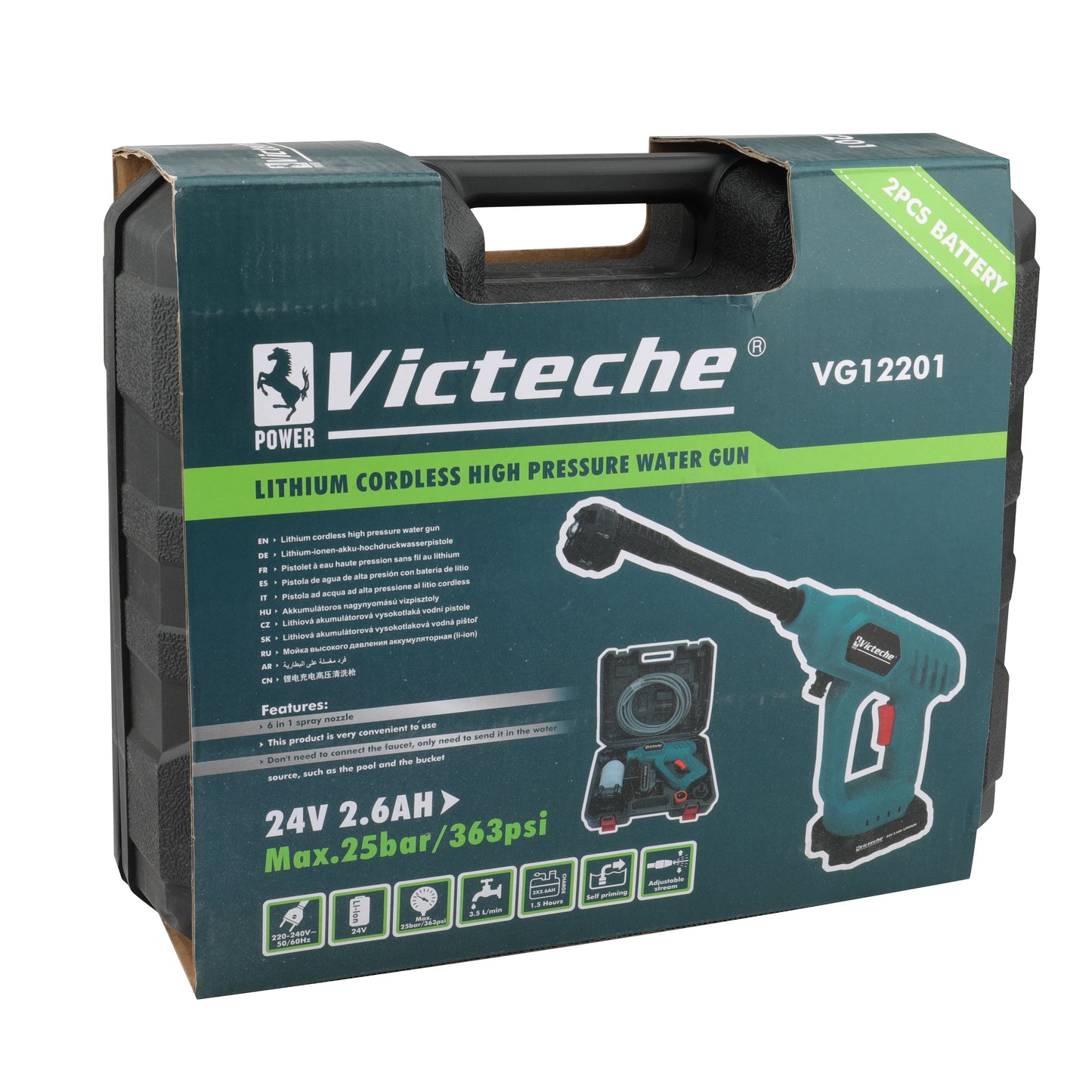 VG 12201 - VICTECHE HIDROLAVADORA INALÁMBRICA DE LITIO DE 24V