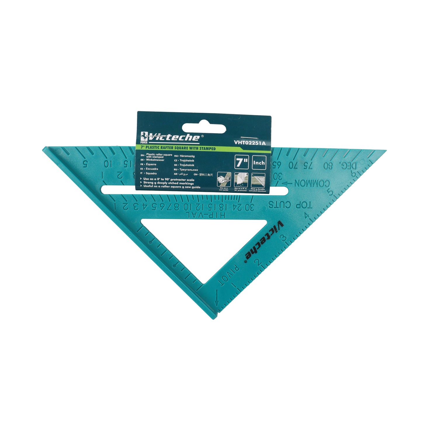 VHT 02251A - VICTECHE ESCUADRA PLASTICA DE 18 CM