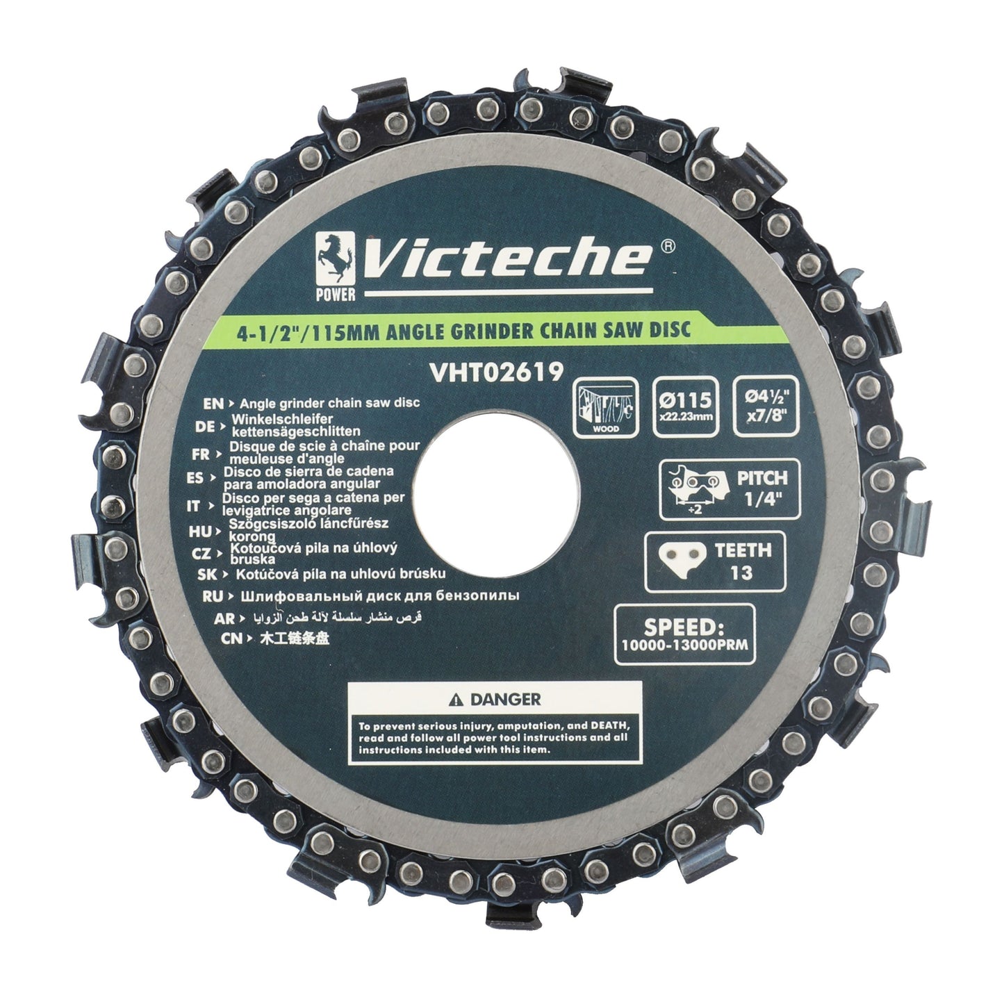 VHT02619 - VICTECHE DISCO DE SIERRA DE CADENA PARA AMOLADORA DE 115MM