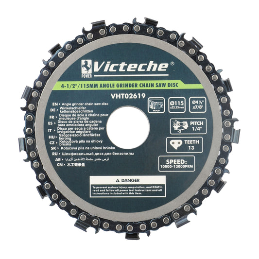 VHT02619 - VICTECHE DISCO DE SIERRA DE CADENA PARA AMOLADORA DE 115MM
