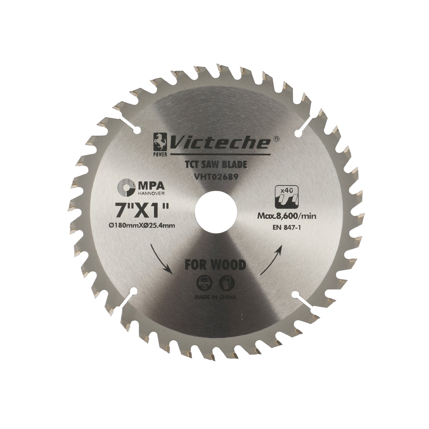 VHT 02689 - VICTECHE HOJA DE SIERRA PARA MADERA 180X25,4