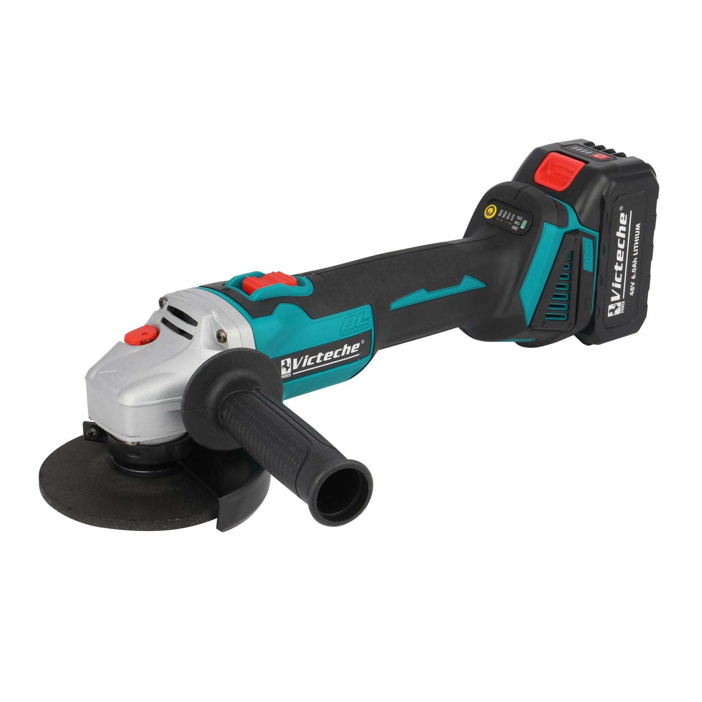 VP10121 - VICTECHE AMOLADORA ANGULAR INALÁMBRICA DE LITIO BRUSHLES 48 V, 115/125 mm