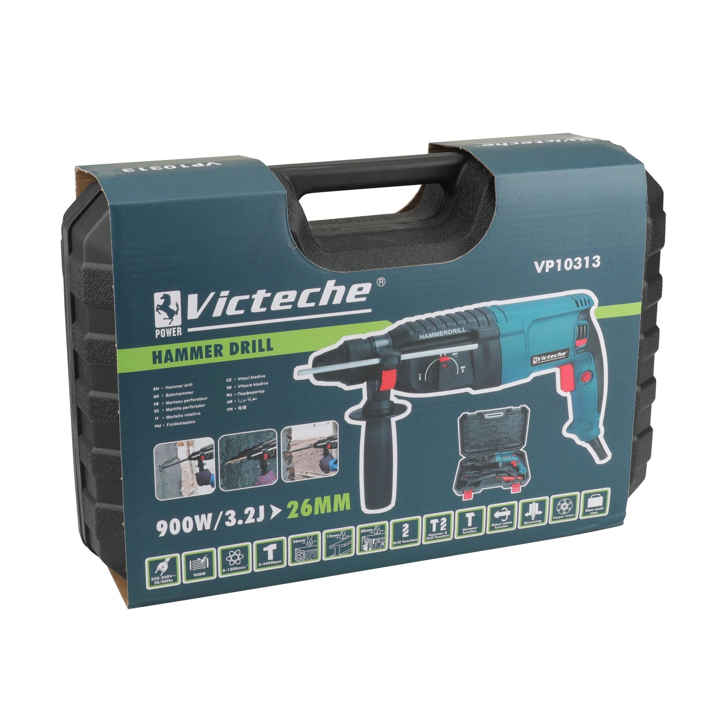 VP 10313 - VICTECHE ROTOMARTILLO 26MM. 900 W SDS-PLUS 3,2 J