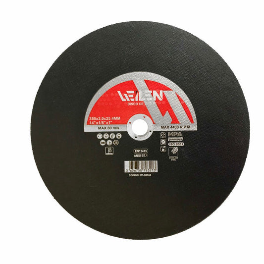 WLNDA-3553- WEILEN DISCO ABRASIVO DE CORTE 355 x 3