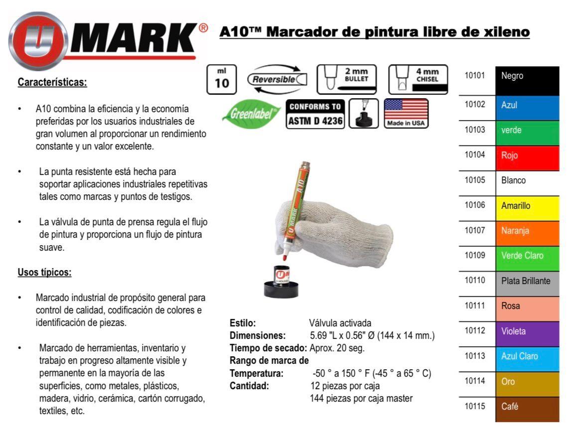 MARK - MARCADOR INDUSTRIAL A10 NEGRO